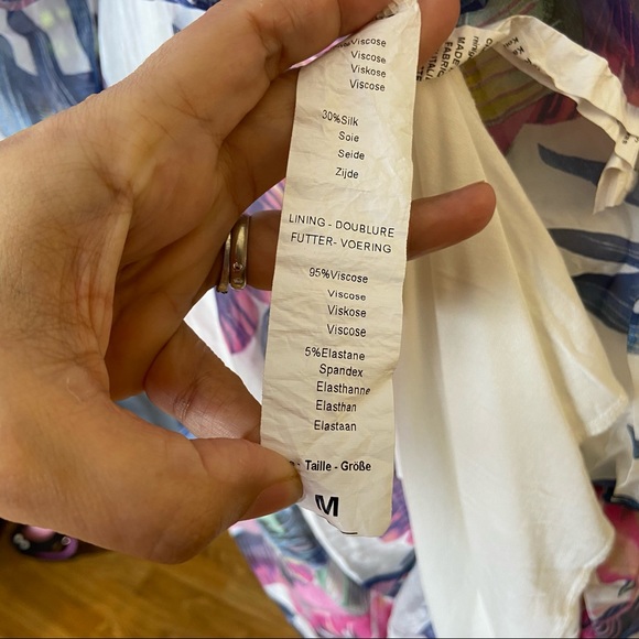 NWT PIAZZA DEL TEMPIO WATERCOLOR FLORAL Silk DRESS - Picture 8 of 8